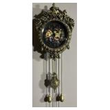 Victorian trading co. Floral and gold clock