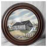 (2) Franciscan Porcelain framed plates