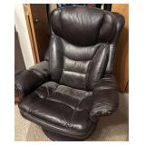 Lane Angelo Leather Black Ergonomic Recliner