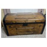 Large wooden storage chest