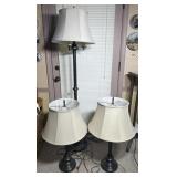 3matching lamps1floor lamp&2 table lamps