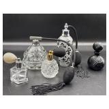 5 perfume bottles