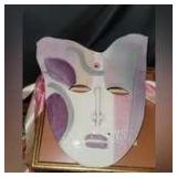 Ceramic awarding Gras mask by Perry Morgan III10" X 8"