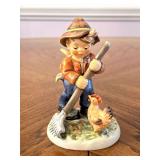 Vintage 1999 Limited Edition (06457/25,000) Goebel Hummel Little Farm Hand Porcelain Figurine (2085)