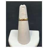 14K yellow gold (size 5) wedding band…..2 grams