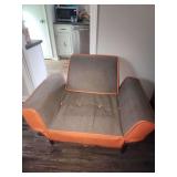 Mid century modern chair (orange and gray)