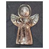 Handblown light gold glass angel