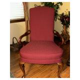 Sam Moore Furniture Queen Anne style Upholstered Gooseneck Chair…..25w x 19 deep x 42-3/4 tall overall