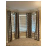 Modern linen print curtains