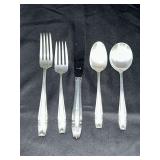 5-piece place setting of Sterling Stradivari by Wallace