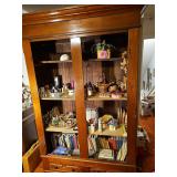 Antique wardrobe cabinet refurbished to bookshelves. Doors have been removed but are available and will be shown separately. 54x20x88 in tall. Contents are not included.