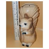 McCoy pottery squirrel wall pocket. Has small white paint spot as shown.