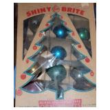 Vintage Shiny Brite Christmas tree ornaments in original box