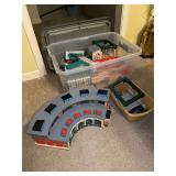 Toy train set and accessories