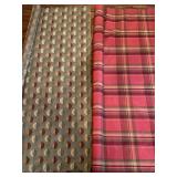 2 partial rolls of upholstery fabric