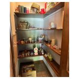 Contents of kitchen closet…..candles, vases and more