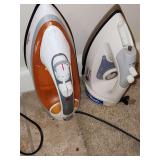 Sunbeam steam iron and Panasonic cord reel iron