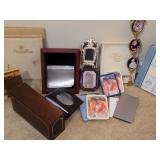 Multiple photo frames and albums. Includes Golden Anniversary guest book registry and pen