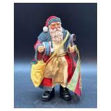 NIB Possible Dreams Clothtiques Santa in Red Ornament….7” tall…..PD:714012