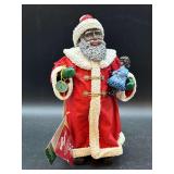 NIB Possible Dreams Clothtiques Africsn American Santa and Doll…..110” tall…..PD:713102…..Issued 1993