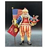 NIB Possible Dreams Clothtiques Patriotic Santa Ornament…..7-1/4” tall…..PD:625103