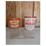 Two(2) Vintage Lard/Shortening Tins...