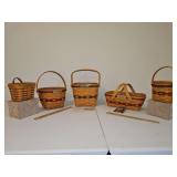 Group of Five(5) Longaberger Christmas Baskets SEE DESCRIPTION FOR DETAILS...