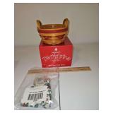 NIB From The Longaberger Tree Trimming Collection 1999 Peppermint Basket in Red...