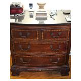 Collezione Europa marble top night chest with 4 drawers. Contents not included.