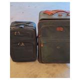 Vintage LandsEnd suitcase on wheels and Atlantic overnight suitcase on wheels