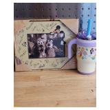 4x6 Disney signed picture frame and Disney Little Mermaid insulated cup