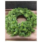 Very nice full Christmas wreath. No lights. 24 x 24”.