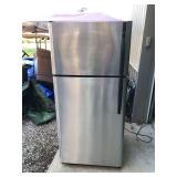 Kenmore 2 door refrigerator/freezer. Stainless steel and black. Tested. Works. 66” H x 28.5” W x 34” D. Very good condition.