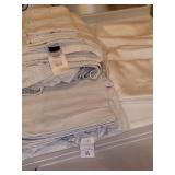 Wholistic Therapeutic full size sheet set, 4 satin standard pillow covers, Wamsutta full size flat sheet