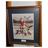 A FRIENDLY VISIT framed print by Tom Browning. 19.5 x 22.5