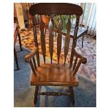 Vintage wood rocker. 25x32 X 42 in tall. Seat height 18 in.