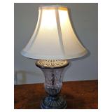 Small crystal boudoir lamp.16 in tall.