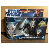 Star Wars NABOO ROYAL FIGHTER with Obi-Wan Kenobi action figures