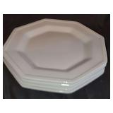 Johnson Bros Heritage white octagon dinner plates 10", set of 4