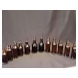 Vintage small brown glass bottles for those crafting projects 3.75" to 5"