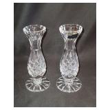 Pair of Vigletta made in Poland 24% lead crystal bud vases