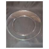 10" clear glass dinner plates, made in Indonesia, set of 8