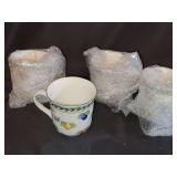 Set of 4 Villeroy & Boch French Garden Fleurence Mug, nade in Germany. These are new.