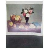 Henri Fantin-Latour still life print, 11" X 14", National Gallery of Art, Washington, heavy poster paper