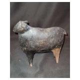 Primitive Decorative Metal Barnyard Animal, ram, c. 20th century, 6" X 6"