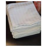 Single pillow cases, 8 total, 1 is ribbed, 1 flannel, the rest plain