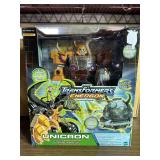 Transformers Energon Unicron action figure…..box has spot where label has been peeled