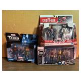 (3) action figure sets…..Marvel Legends Series Executioner and Marvel’s Enchantress, Spider-Man and Mister Negative (box has been opened) and Ready Player One action figures