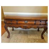 Beautiful American Signature solid wood 3-drawer console table...