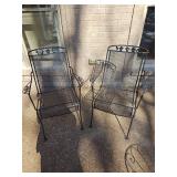 Pair of wrought iron patio chairs...